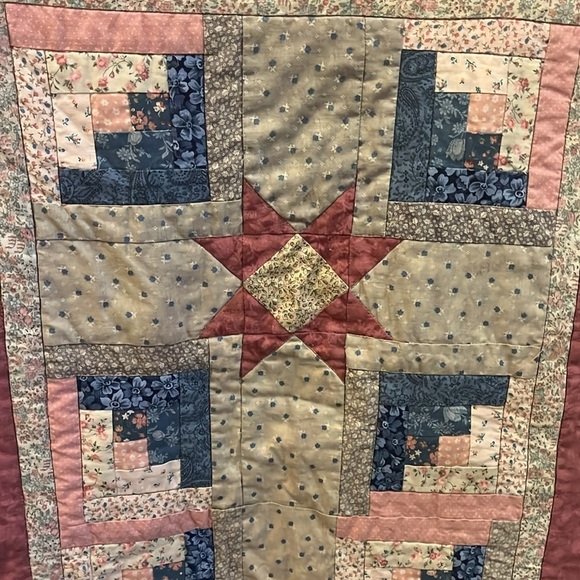 Quilted Wall Hanging Table Runner Handmade 46” x 20” Country - Picture 4 of 7